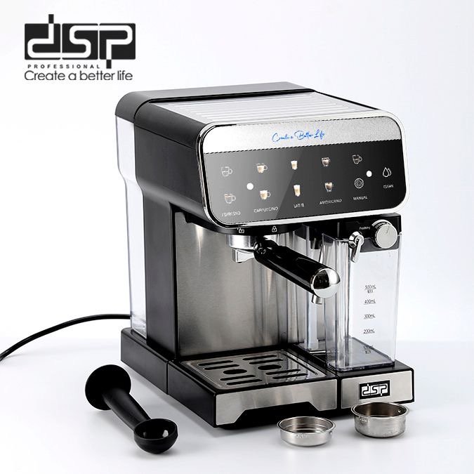 bedf3326-184b-4483-baf5-2ac26ffd53fb.jpeg جهاز اسبريسو+تسخين حليب dsp KA3157 - الصورة 1